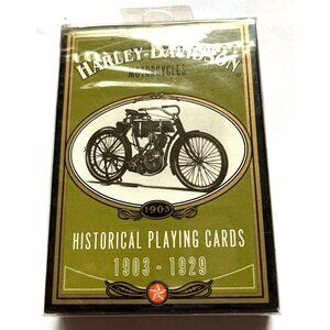 Vintage 1997 Harley Davidson Historical Playing Cards 1903-1929 Sealed NIB